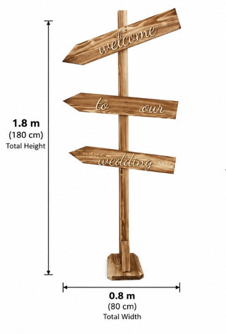 Rustic Wooden Directional Sign Post