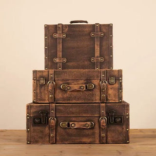 Vintage Trunk Suitcase Set